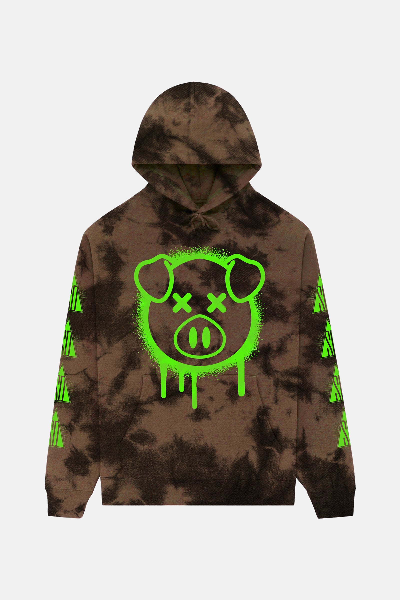 Spray Paint Pig Dye Hoodie