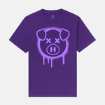 Spray Paint Pig Purple Tee