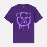 Spray Paint Pig Purple Tee